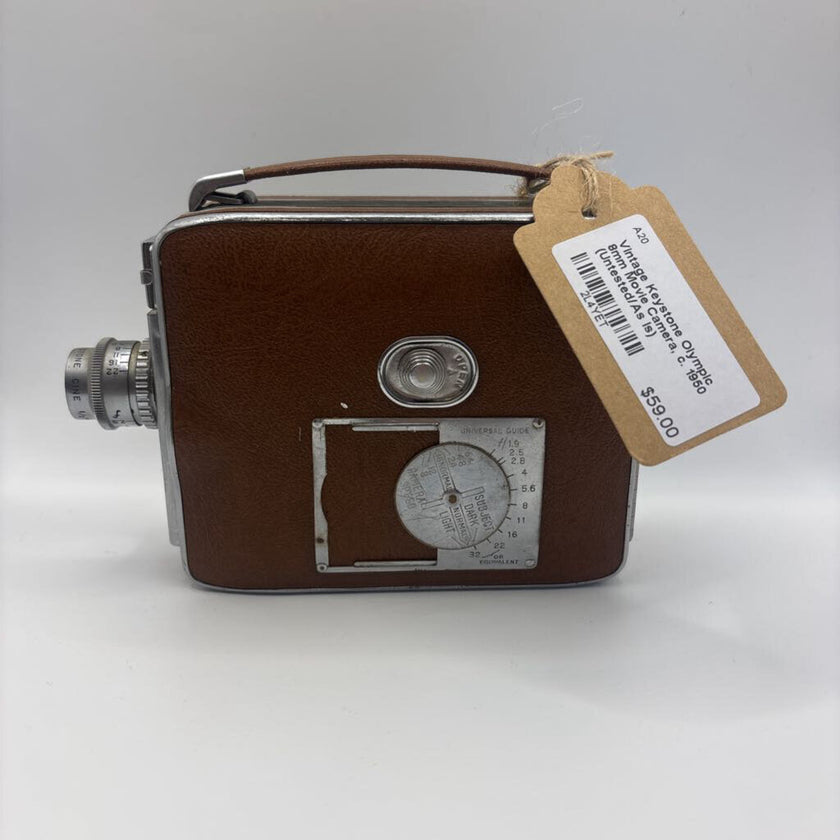 Vintage Keystone Olympic 8mm Movie Camera, c. 1950 (Untested/As Is)