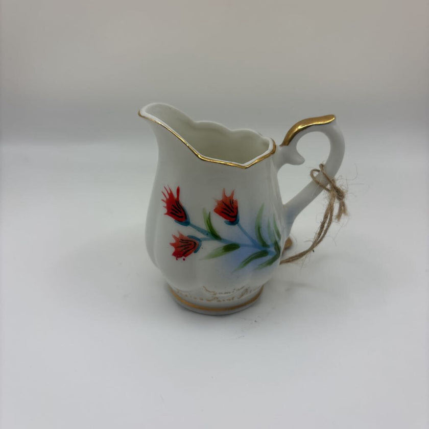 Small Floral Gold Trim Creamer