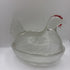 VTG Indiana Clear Glass hen on nest