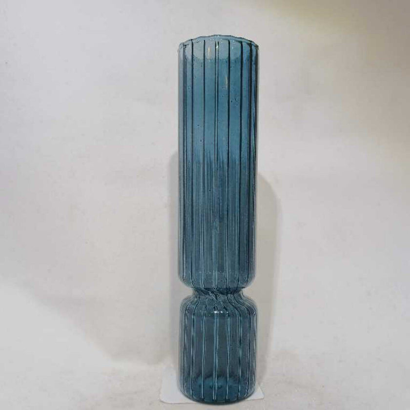 Retro Blue Glass Vase