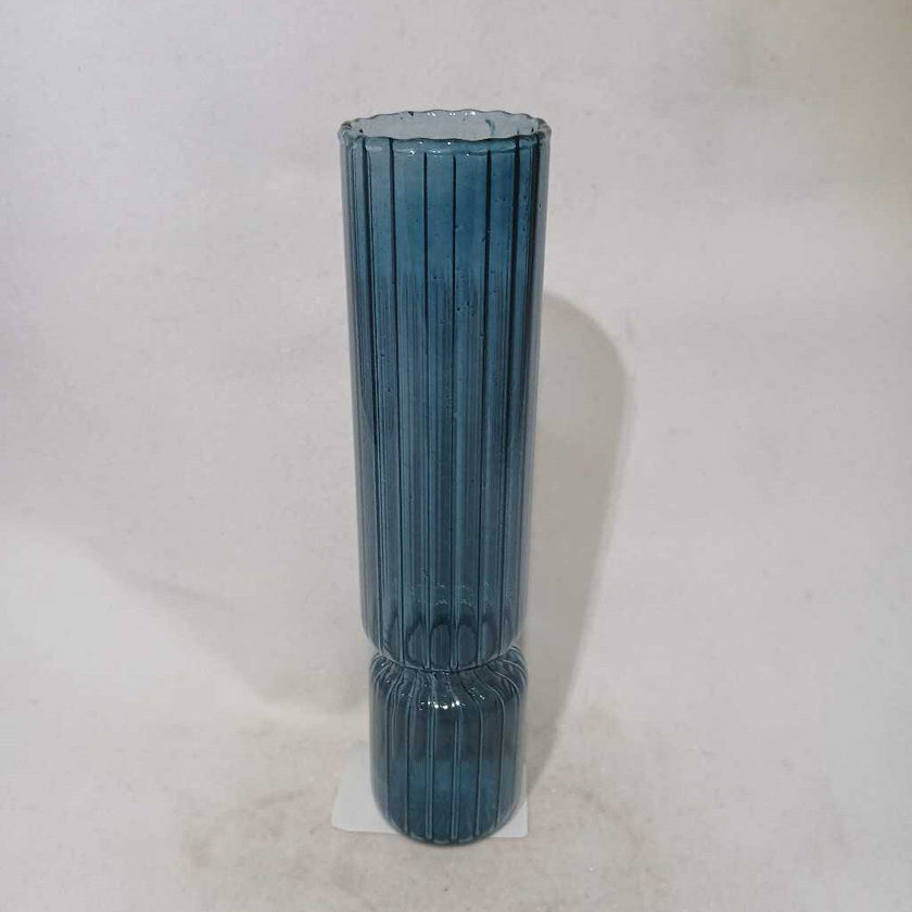 Retro Blue Glass Vase