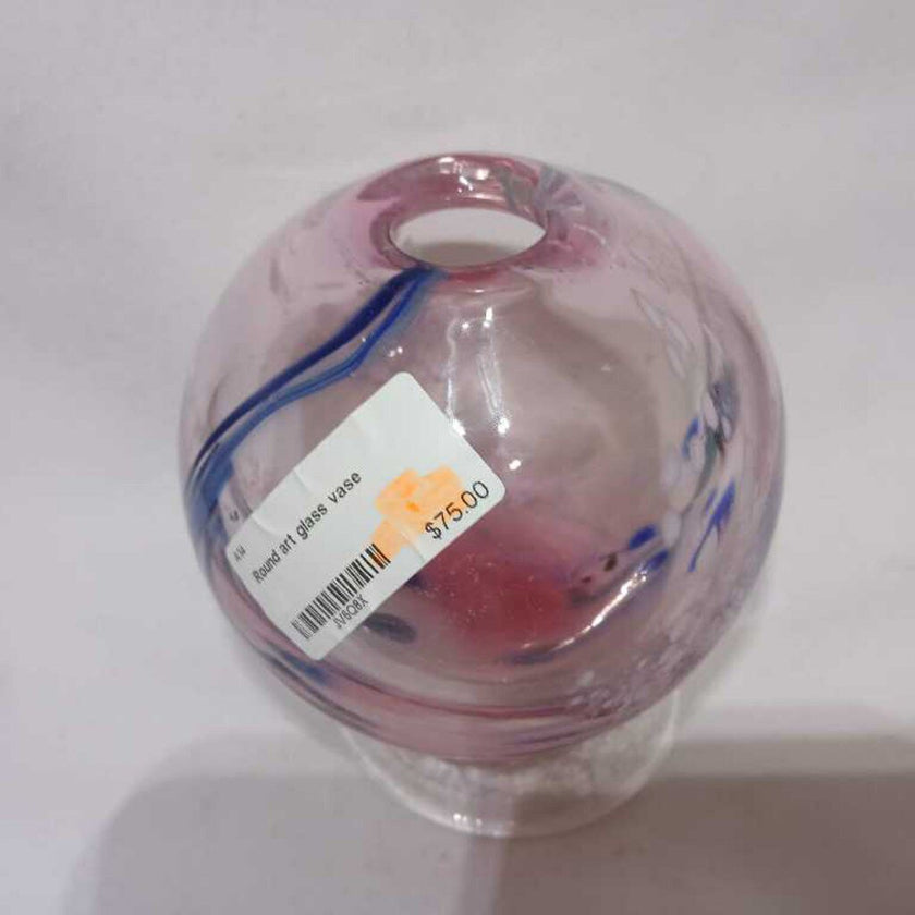 Round Art Glass Vase