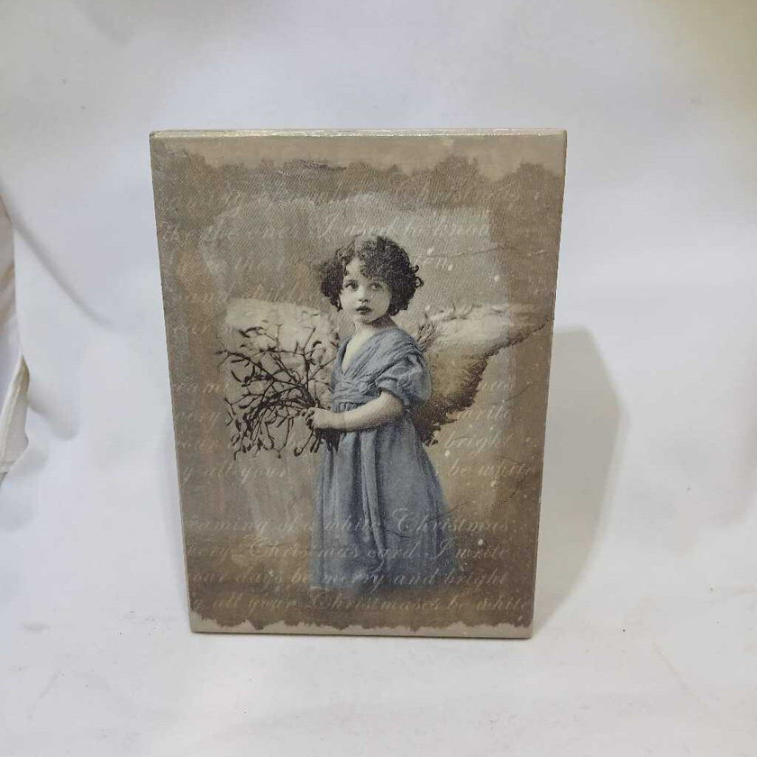 Victorian Angel Girl Picture Block