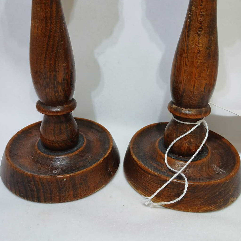 Wood and Metal Candlesticks