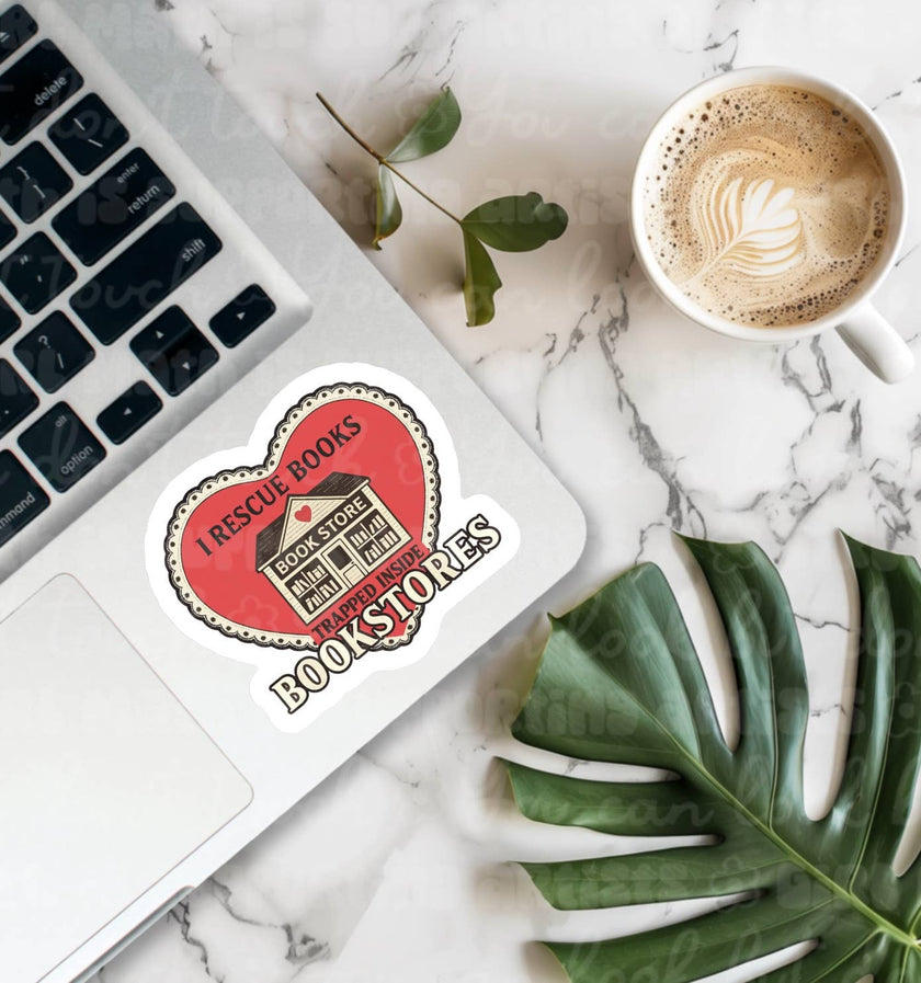 I Rescue Books Trapped Inside Bookstores Sticker