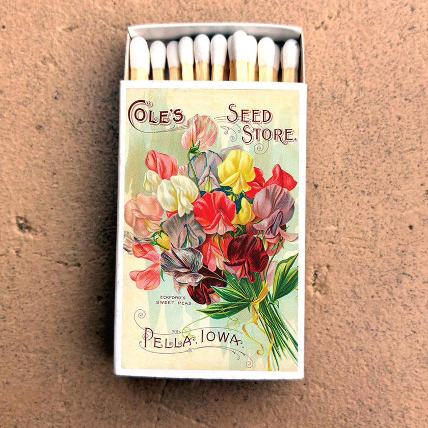 Matches • Sweet Pea Flowers • Home Decor for Candles