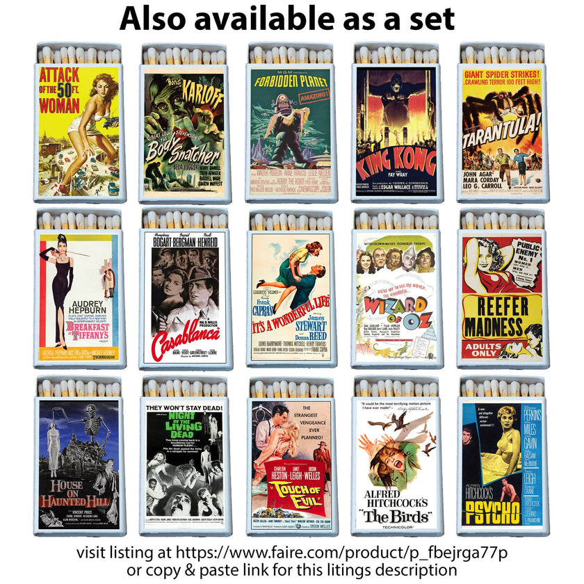 Matches • Classic Movie Poster • Home Decor for Candles