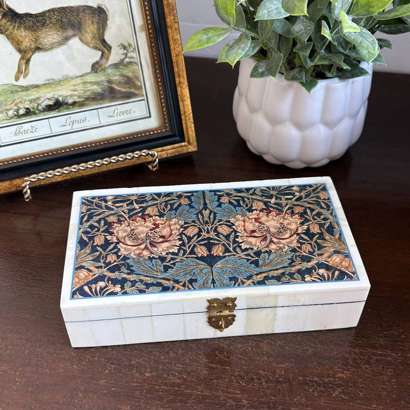 William Morris Honeysuckle & Corncockle Trinket Boxes