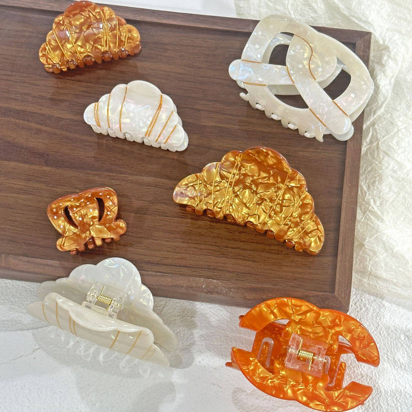 Croissant & Pretzel Bakery Inspired Hair Claw
