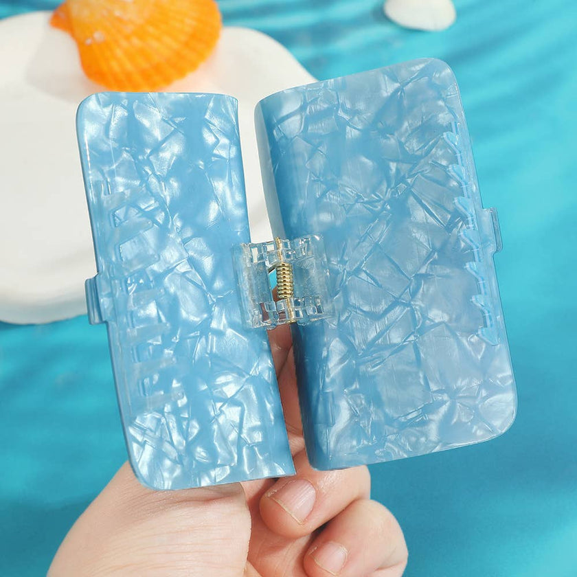 Fun Sardine Can Hair Pattern Hair Claw Clips