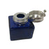 Cobalt Blue Square Glass Inkwell,1-3/4