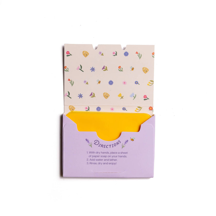 Paper Soap – Lavender Honey Scent, Travel Size, 50 Sheets