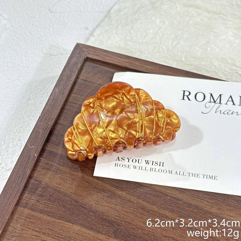 Croissant & Pretzel Bakery Inspired Hair Claw