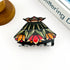 Vintage Floral Stained Glass Lamp Shade Acrylic Hair Claw