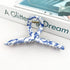 Blue and White Porcelain Textured Claw Clip