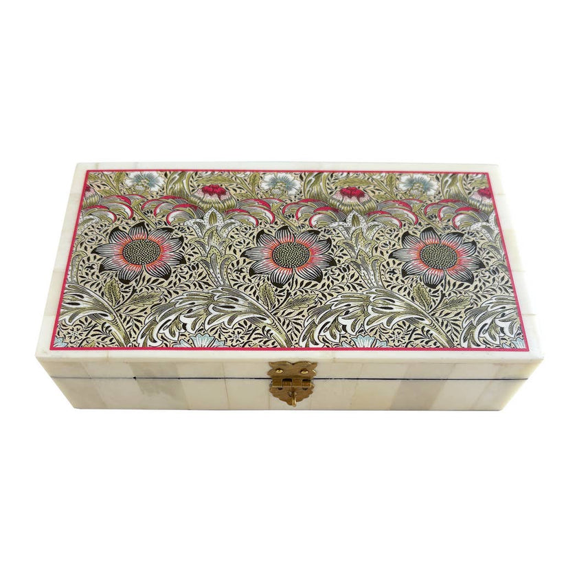 William Morris Corncockle Printed Storage Box | Tabletop