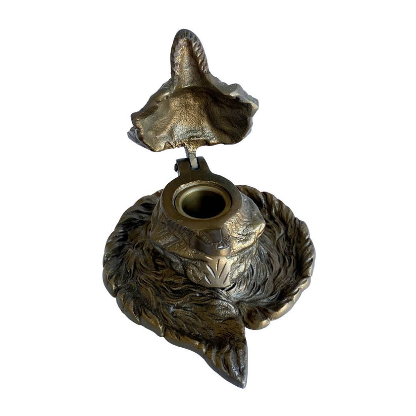 Fox Head Inkwell - Antique Reproduction
