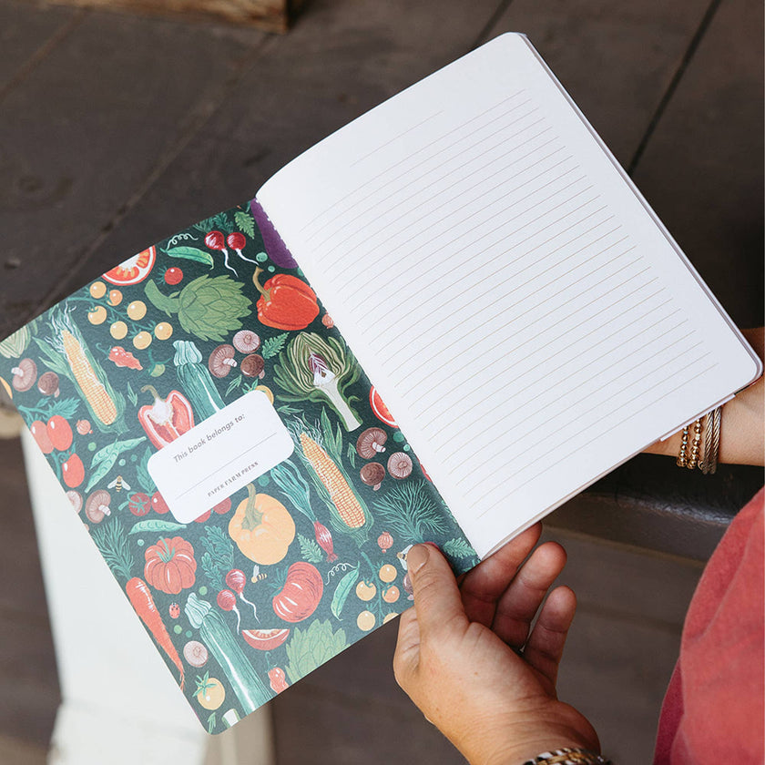 Vegetable Farmers Market Stitched Notebook
