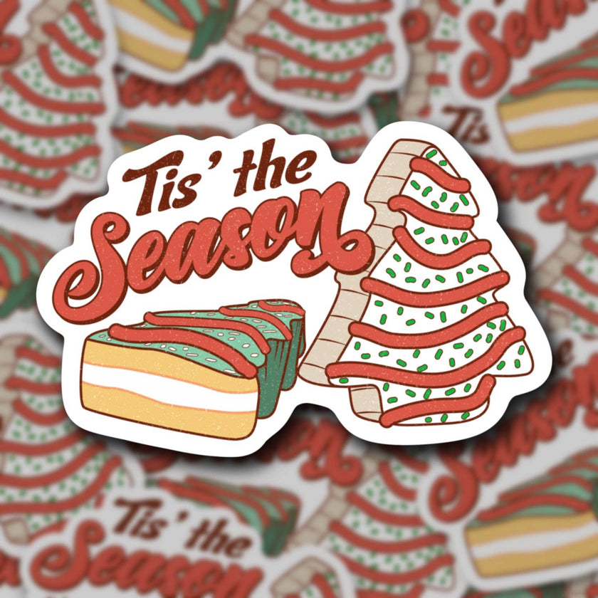 Tis athe Season for Snack Cakes Sticker