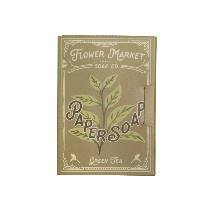 Paper Soap – Green Tea Scent, Travel Size, 50 Sheets